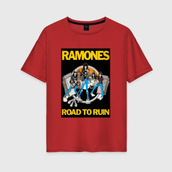 Ramones – Женская футболка хлопок Oversize с принтом купить со скидкой в -16%