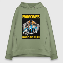 Женское худи Oversize хлопок Ramones