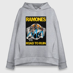 Женское худи Oversize хлопок Ramones