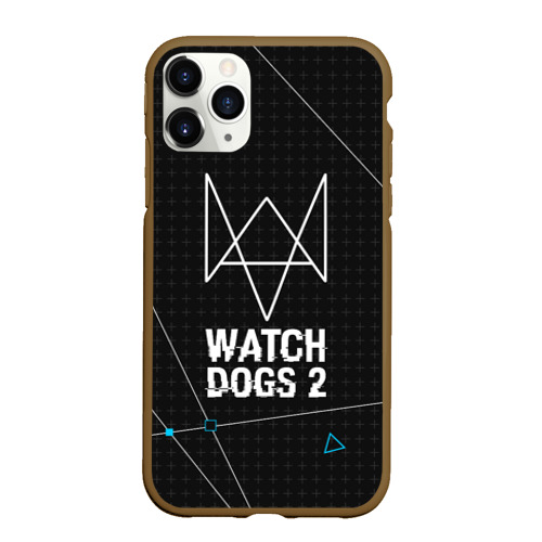 Чехол для iPhone 11 Pro Max матовый WATCH DOGS 2, цвет коричневый