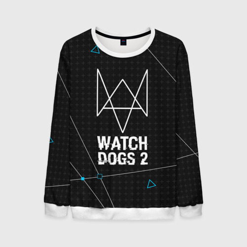 Мужской свитшот 3D WATCH DOGS 2, цвет белый