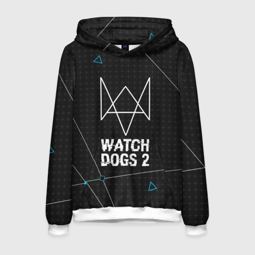 Мужская толстовка 3D WATCH DOGS 2, цвет белый