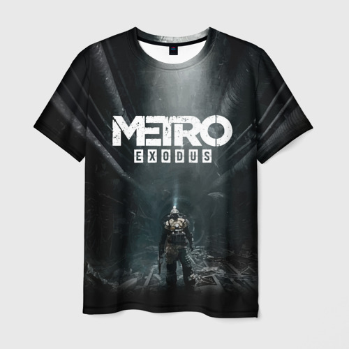 Мужская футболка с принтом Metro Exodus Метро исход Артём, вид спереди №1