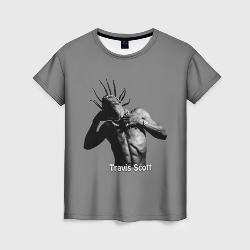 Женская футболка 3D с принтом Travis Scott - 001, вид спереди #2
