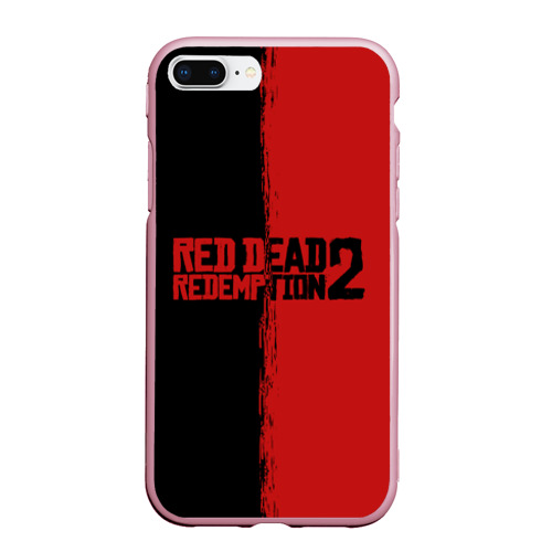 Чехол для iPhone 7Plus/8 Plus матовый Red dead Redemption 2 RDR2, цвет розовый