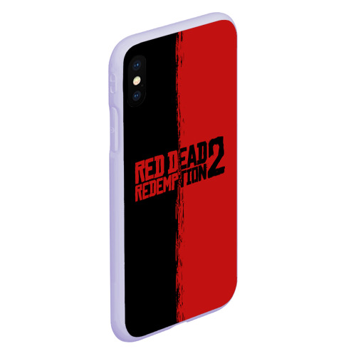 Чехол для iPhone XS Max матовый Red dead Redemption 2 RDR2, цвет светло-сиреневый - фото 3