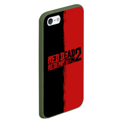 Чехол для iPhone 5/5S матовый Red dead Redemption 2 RDR2 - фото 2