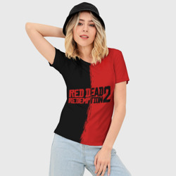 Женская футболка 3D Slim Red dead Redemption 2 RDR2 - фото 2