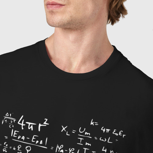 Мужская футболка хлопок E=MC2, цвет черный - фото 6
