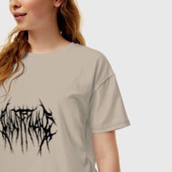Женская футболка хлопок Oversize Ghostemane 2 - фото 2