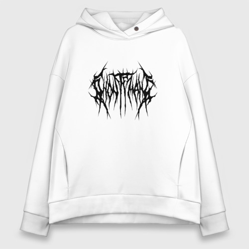 Женское худи Oversize хлопок Ghostemane 2, цвет белый