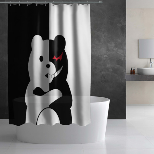 Штора 3D для ванной Monokuma Монокума - фото 2