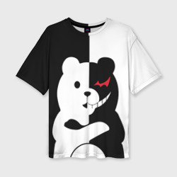 Женская футболка oversize 3D Monokuma Монокума