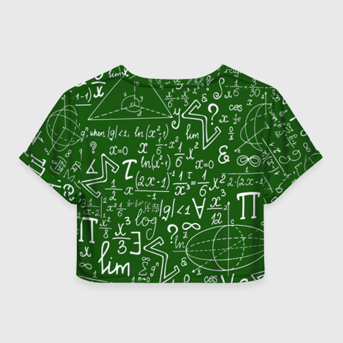 Женская футболка Crop-top 3D Формулы физика - фото 2