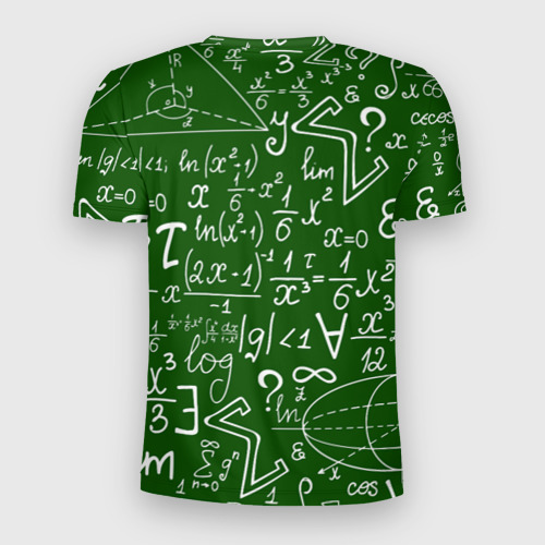 Мужская футболка 3D Slim Формулы физика, цвет 3D печать - фото 2