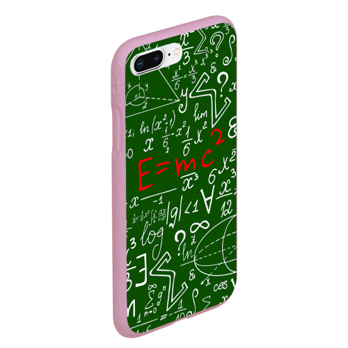 Чехол для iPhone 7Plus/8 Plus матовый Формулы физика, цвет розовый - фото 3