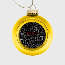 Ёлочный шар стеклянный/пластиковый Формулы физика