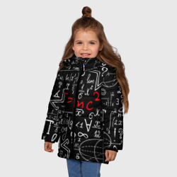 Зимняя куртка для девочек 3D Формулы физика - фото 2