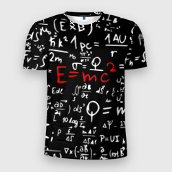 Мужская футболка 3D Slim Формулы физика