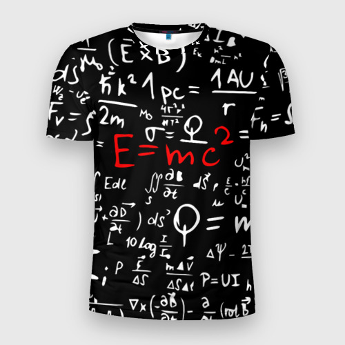 Мужская футболка 3D Slim Формулы физика