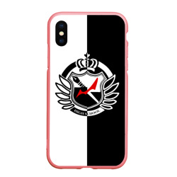 Чехол для iPhone XS Max матовый Monokuma school с фоном