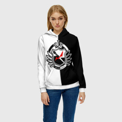 Женская толстовка 3D Monokuma school с фоном - фото 2