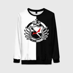 Женский свитшот 3D Monokuma school с фоном