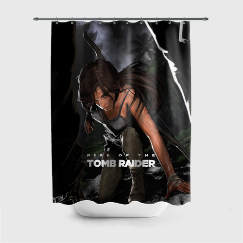 Штора 3D для ванной Tomb Raider