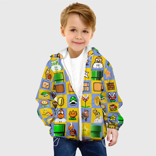 Детская куртка 3D Super Mario Pop art, цвет белый - фото 3