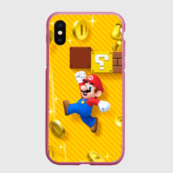 Чехол для iPhone XS Max матовый Супер Марио