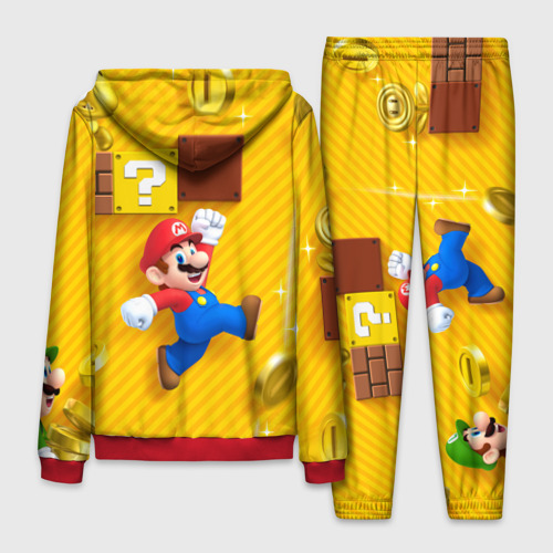 Мужской костюм с толстовкой 3D Супер Марио, цвет красный - фото 2