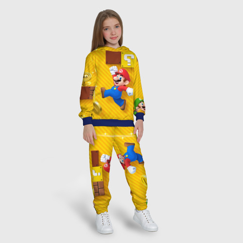 Детский костюм с толстовкой 3D Супер Марио, цвет синий - фото 5