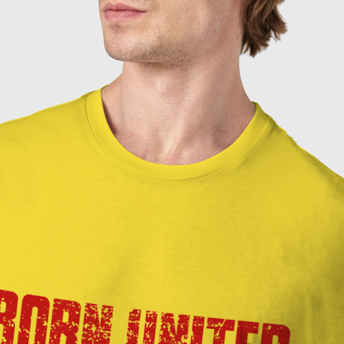Мужская футболка хлопок UNITED, цвет желтый - фото 6