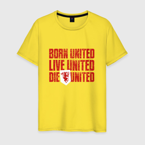 Мужская футболка хлопок UNITED, цвет желтый