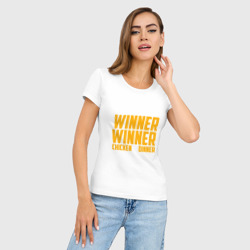 Женская футболка хлопок Slim Винер Чикен диннер - фото 2