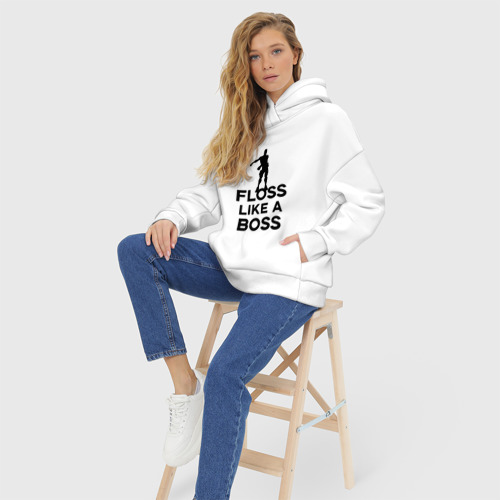 Женское худи Oversize хлопок Floss like a boss  - фото 7