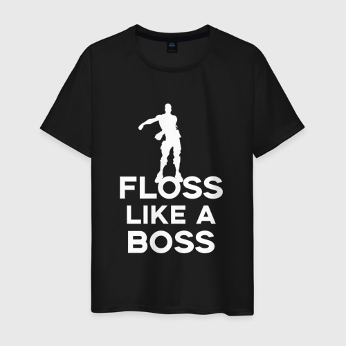 Мужская футболка хлопок Floss like a boss , цвет черный