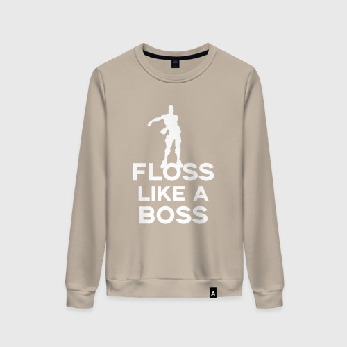 Женский свитшот хлопок Floss like a boss , цвет миндальный