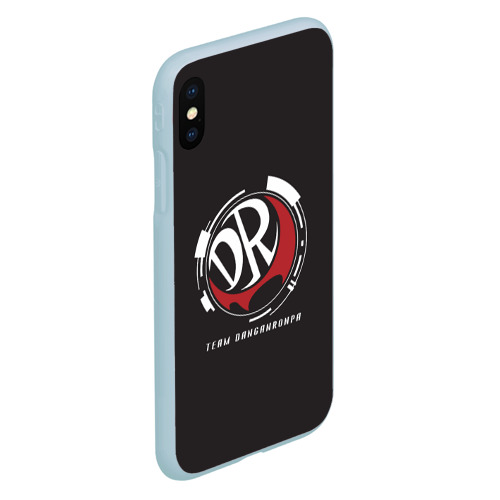 Чехол для iPhone XS Max матовый Team Danganronpa Monokuma Монокума, цвет голубой - фото 3