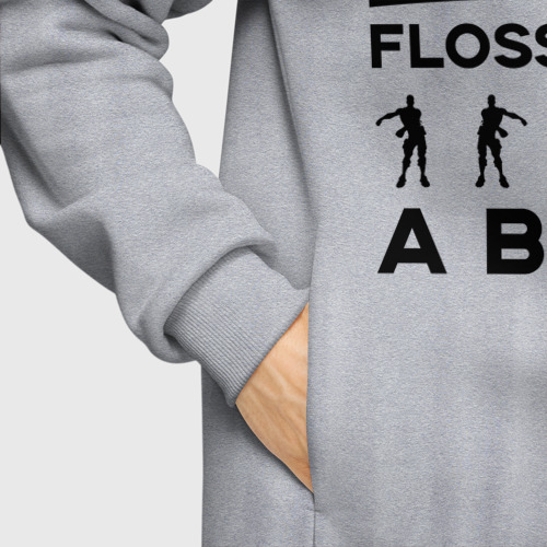 Мужское худи Oversize хлопок Floss like a boss, цвет меланж - фото 8