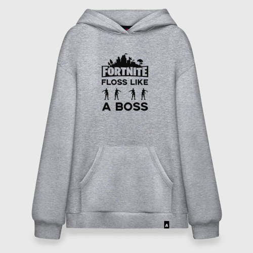 Худи SuperOversize хлопок Floss like a boss, цвет меланж