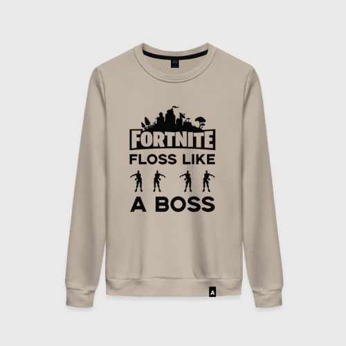 Женский свитшот хлопок Floss like a boss, цвет миндальный