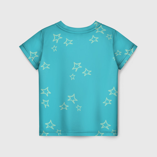 Детская футболка 3D с принтом Единорог, вид сзади #1