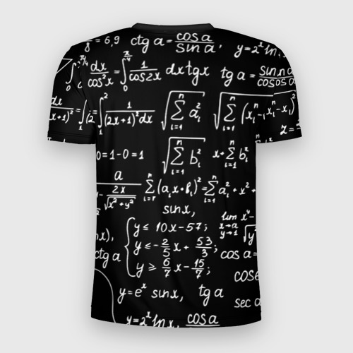 Мужская футболка 3D Slim Формулы алгебра, цвет 3D печать - фото 2
