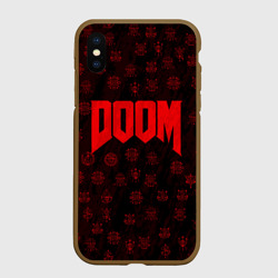 Чехол для iPhone XS Max матовый Doom Дум