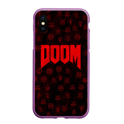 Чехол для iPhone XS Max матовый Doom Дум