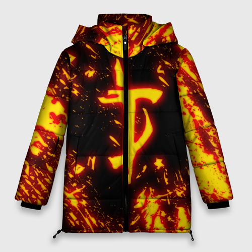 Женская зимняя куртка 3D с принтом Doom the crucible Дум, вид спереди #2