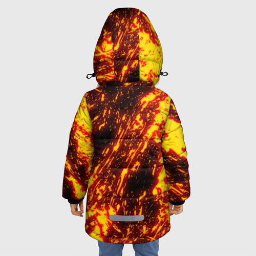 Зимняя куртка для девочек 3D с принтом Doom the crucible Дум, вид сзади #2