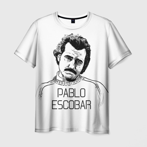 Мужская футболка 3D Pablo Escobar, цвет 3D печать