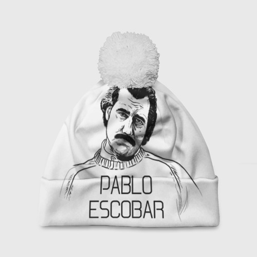 Шапка 3D c помпоном Pablo Escobar, цвет 3D печать